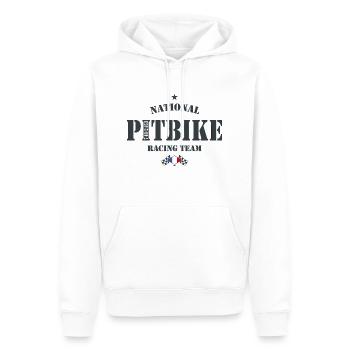 Pitbike NRT AG France - Sweat à capuche Premium bio Homme - blanc - Devant - Nico (187cm)