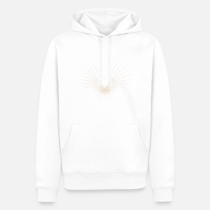 Conception de points abstraits - Sweat à capuche Premium bio Homme - blanc