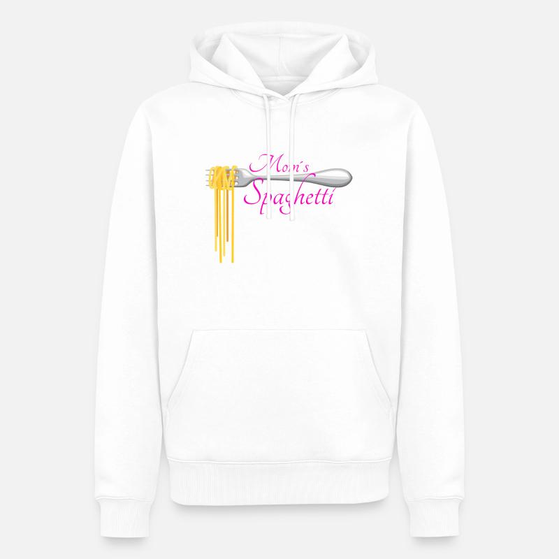 Pull Spaghetti - Sweat à capuche Premium bio Homme - blanc