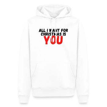 All i want for christmas is you - Männer Premium Bio Hoodie - Weiß - Vorne - Nico (187cm)