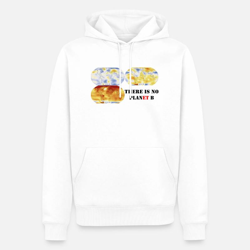 No Plan(et) B (léger) - Sweat à capuche Premium bio Homme - blanc