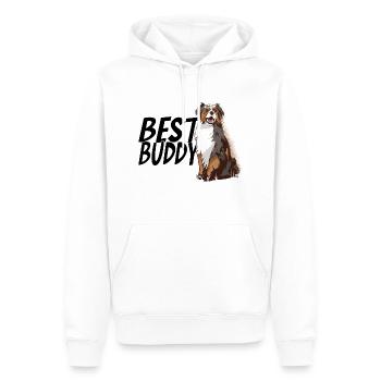 Australian Shepherd Aussie Geschenk Best Buddy - Männer Premium Bio Hoodie - Weiß - Vorne - Nico (187cm)
