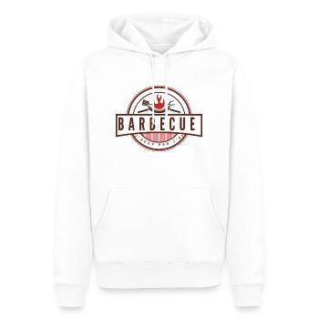 Je peux pas j'ai barbecue - Sweat à capuche Premium bio Homme - blanc - Devant - Nico (187cm)