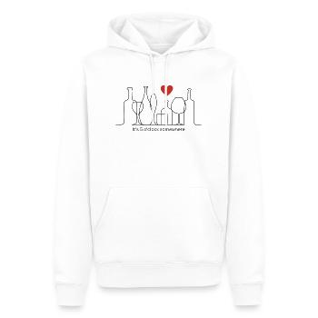 It's 5 o'clock somewhere - Männer Premium Bio Hoodie - Weiß - Vorne - Nico (187cm)