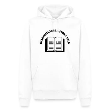 IMAGINATION - Sweat à capuche Premium bio Homme - blanc - Devant - Nico (187cm)