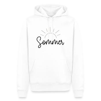 Sommer - Männer Premium Bio Hoodie - Weiß - Vorne - Nico (187cm)