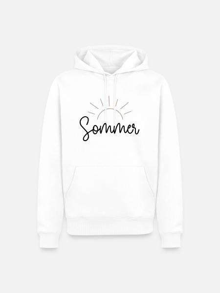 Summer - Men’s Premium Organic Hoodie - white