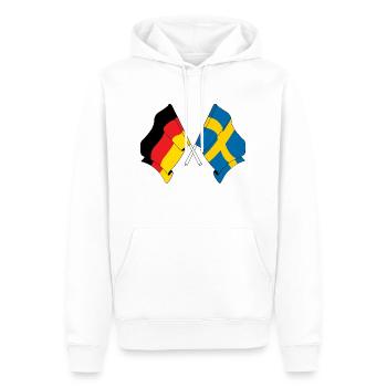 Flag of Germany and flag Sweden - Men’s Premium Organic Hoodie - white - Front - Nico (187cm)