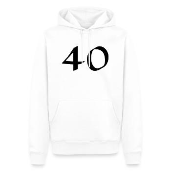 40 - Sweat à capuche Premium bio Homme - blanc - Devant - Nico (187cm)