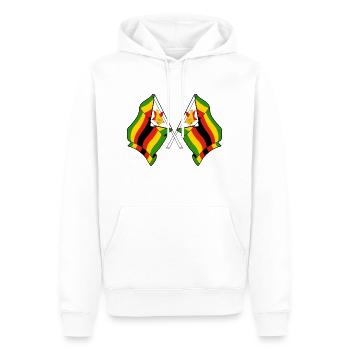 Deux drapeaux ont traversé le Zimbabwe - Sweat à capuche Premium bio Homme - blanc - Devant - Nico (187cm)