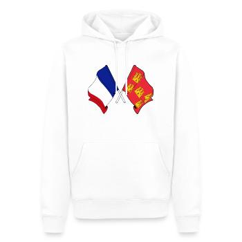 Flagge Frankreichs, Poitou Charentes gekreuzt - Männer Premium Bio Hoodie - Weiß - Vorne - Nico (187cm)