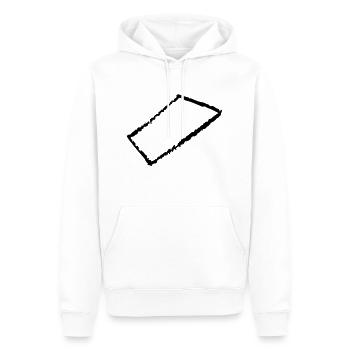 rechteck - Männer Premium Bio Hoodie - Weiß - Vorne - Nico (187cm)