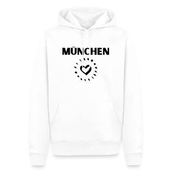 Munich - Sweat à capuche Premium bio Homme - blanc - Devant - Nico (187cm)