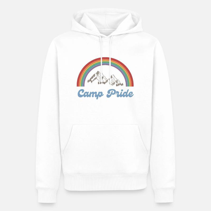Camp Pride - Männer Premium Bio Hoodie - Weiß