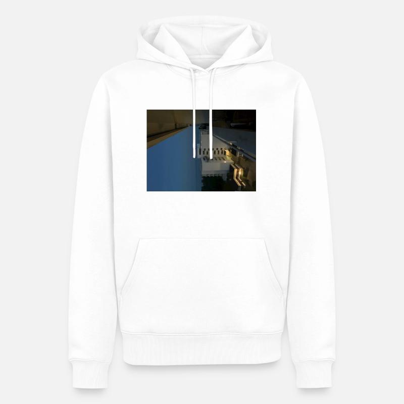 38EFB030 FE37 4D73 9213 DA4969E2CE0C - Männer Premium Bio Hoodie - Weiß