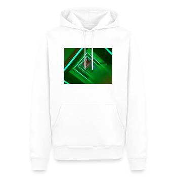 LED Couloir Cadeau & Idée Cadeau - Sweat à capuche Premium bio Homme - blanc - Devant - Nico (187cm)