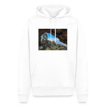 Blick auf Gran Canaria - Männer Premium Bio Hoodie - Weiß - Vorne - Nico (187cm)