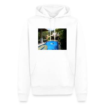 Private Pool Villa in Bali - Men’s Premium Organic Hoodie - white - Front - Nico (187cm)