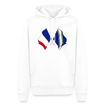 Flagge von Frankreich Ardenne gekreuzt - Männer Premium Bio Hoodie - Weiß - Vorne - Nico (187cm)