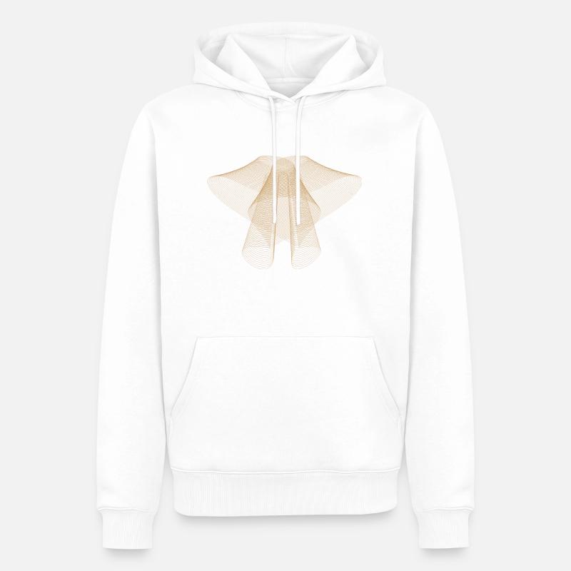 Conception de points abstraits - Sweat à capuche Premium bio Homme - blanc