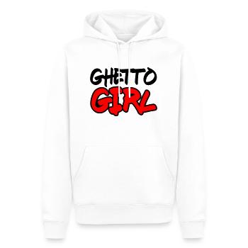Ghetto Girl 2 - Men’s Premium Organic Hoodie - white - Front - Nico (187cm)