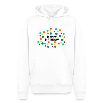 ALLES GUTE ZUM GEBURTSTAG!. ALLES GUTE ZUM GEBURTSTAG!. JAHRESTAG. - Männer Premium Bio Hoodie - Weiß - Vorne - Nico (187cm)