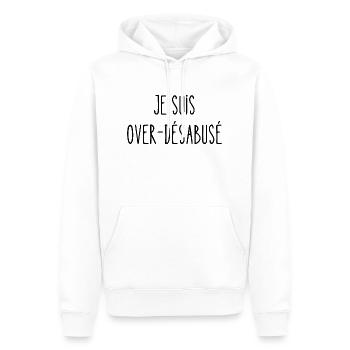 je suis over-désabusé - Sweat à capuche Premium bio Homme - blanc - Devant - Nico (187cm)