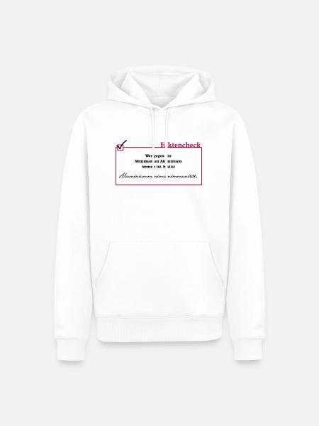 Aluminiumminimumimmunität - Männer Premium Bio Hoodie - Weiß