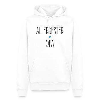 Allerbester Opa, Bester Großvater Herz, Geburtstag - Männer Premium Bio Hoodie - Weiß - Vorne - Nico (187cm)