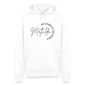 mathilda - Männer Premium Bio Hoodie - Weiß - Vorne - Nico (187cm)