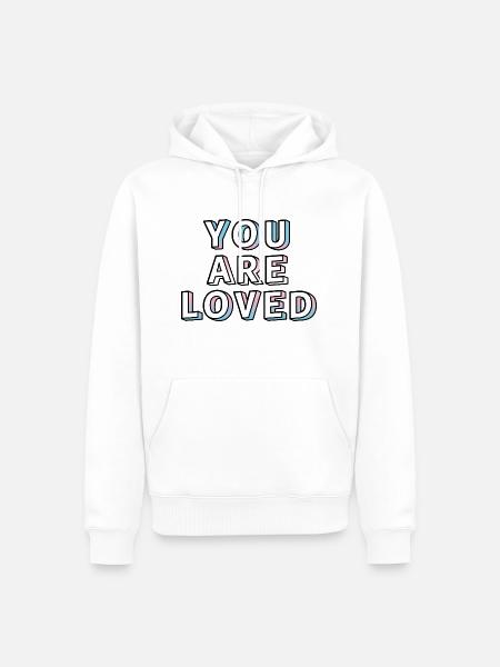 Trans-Jugendliche werden geliebt - Männer Premium Bio Hoodie - Weiß