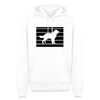 cane - Felpa con cappuccio ecologica premium da uomo - bianco - Fronte - Nico (187cm)