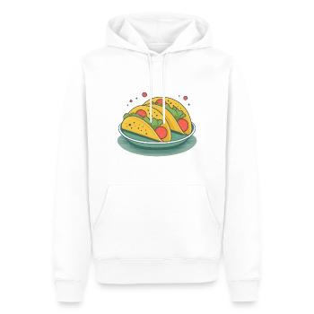 Tacos - Männer Premium Bio Hoodie - Weiß - Vorne - Nico (187cm)