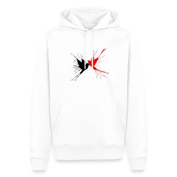 T-Shirt personalisiert schöne Nachtigall - Männer Premium Bio Hoodie - Weiß - Vorne - Nico (187cm)