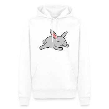 Petit lapin mignon - Sweat à capuche Premium bio Homme - blanc - Devant - Nico (187cm)