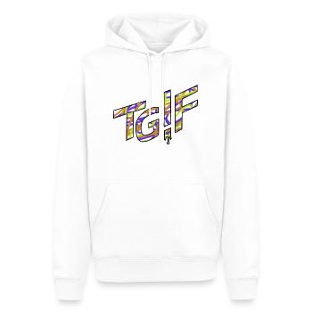 TGIF3 - Männer Premium Bio Hoodie - Weiß - Vorne - Nico (187cm)