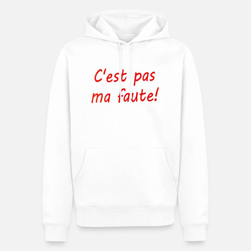 C'est pas ma faute ! - Sweat à capuche Premium bio Homme - blanc