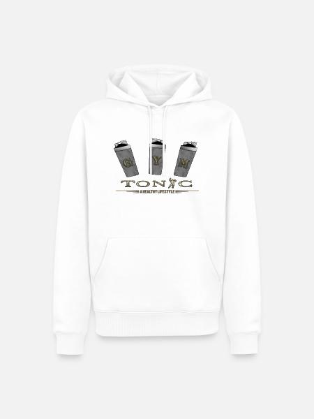 GYM TONIC - Männer Premium Bio Hoodie - Weiß