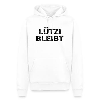 Lützerath bleibt - Männer Premium Bio Hoodie - Weiß - Vorne - Nico (187cm)