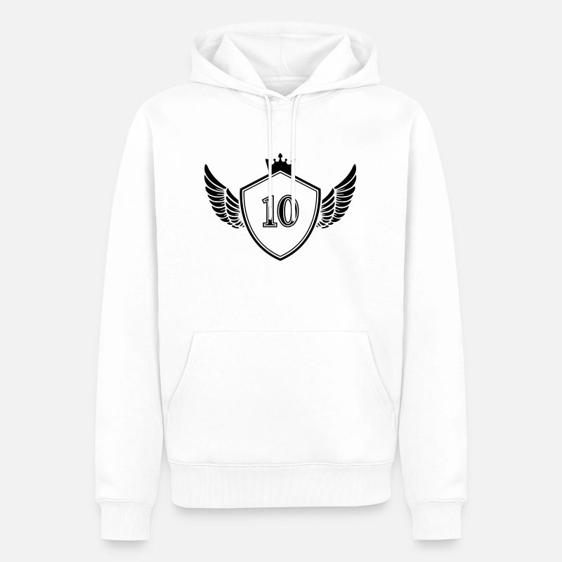 wappen 10 - Männer Premium Bio Hoodie - Weiß
