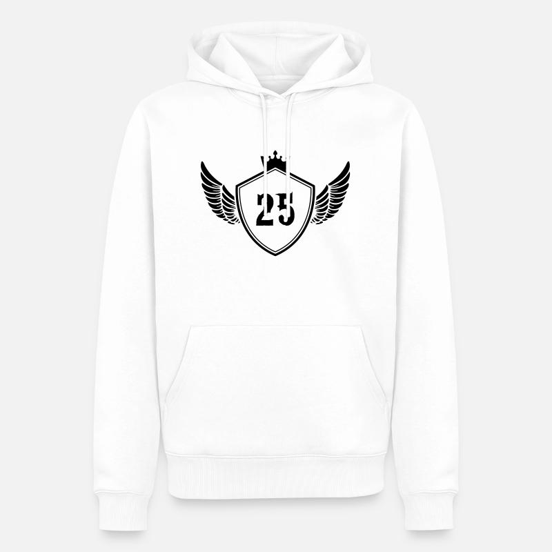 wappen 25 - Männer Premium Bio Hoodie - Weiß