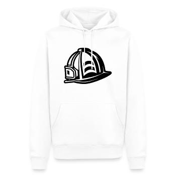 Feuerwehrhelm - Männer Premium Bio Hoodie - Weiß - Vorne - Nico (187cm)