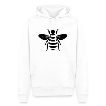 Bee - Men’s Premium Organic Hoodie - white - Front - Nico (187cm)