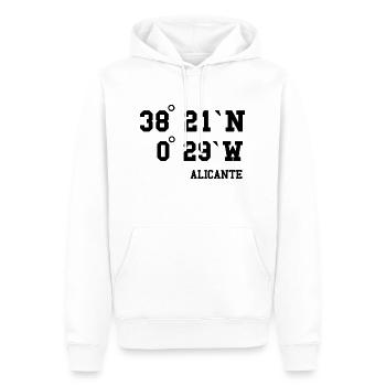 Alicante Costa Blanca Espagne Ville côtière Vacances - Sweat à capuche Premium bio Homme - blanc - Devant - Nico (187cm)