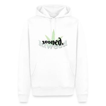 laweed Stoned Cannabis Weed Marihuana - Männer Premium Bio Hoodie - Weiß - Vorne - Nico (187cm)