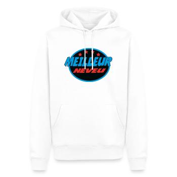 BESTER NEFFE - Männer Premium Bio Hoodie - Weiß - Vorne - Nico (187cm)