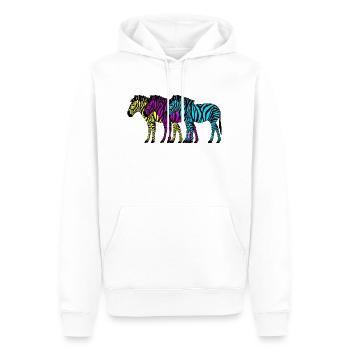 Zèbres - Sweat à capuche Premium bio Homme - blanc - Devant - Nico (187cm)
