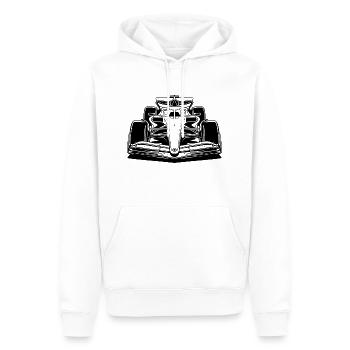 Voiture de Course - Sweat à capuche Premium bio Homme - blanc - Devant - Nico (187cm)