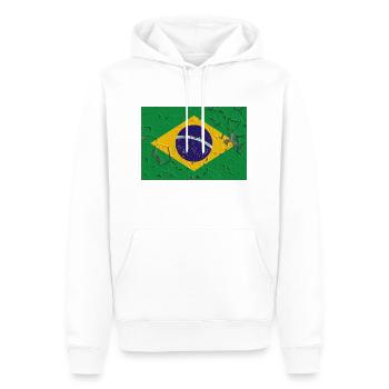 Brasilien - Männer Premium Bio Hoodie - Weiß - Vorne - Nico (187cm)