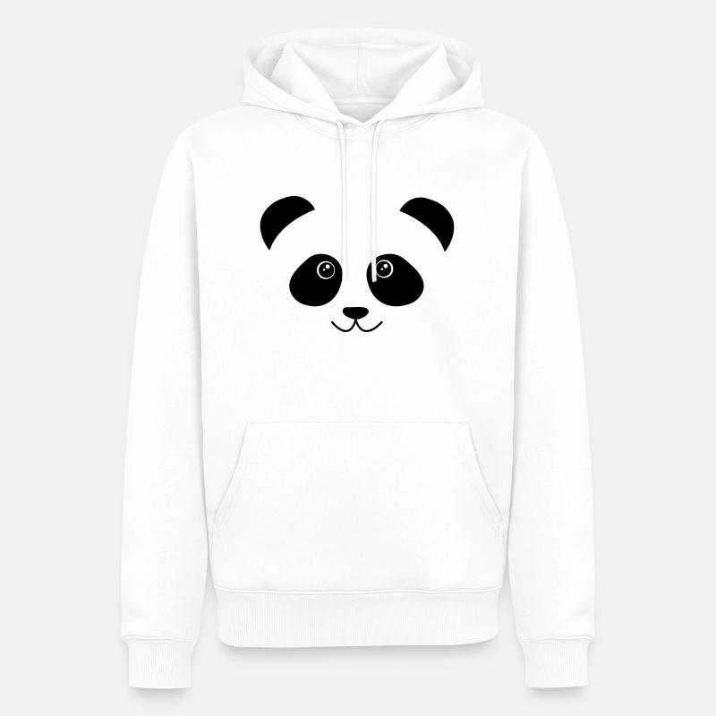 Panda - Sweat à capuche Premium bio Homme - blanc